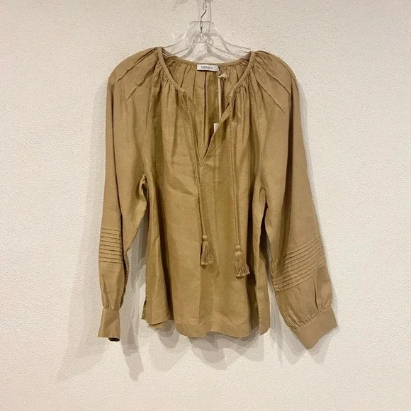 NWT Mersea Poète Linen Blouse Size Medium - Picture 2 of 4